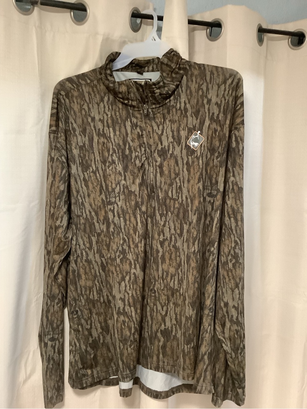 Men's Camouflage Quarter-Zip Performance shirt - Brown Camo